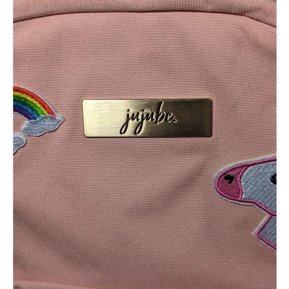 Jujube Girls Pink Mermaid Unicorn Rainbow Hearts Backpack - Picture 2 of 7